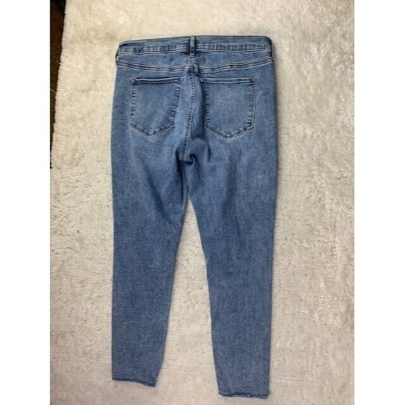 Gap Size 32 Womens Jeans Favorite Jegging Stretch Mid Rise Raw Hem Med W… - Picture 5 of 5